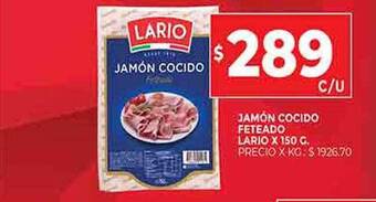 Supermercados DIA Jamon cocido feteado lario oferta