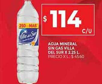 Supermercados DIA Agua mineral sin gas villa del sur oferta