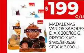 Supermercados DIA Madelenas varios cabores dia oferta
