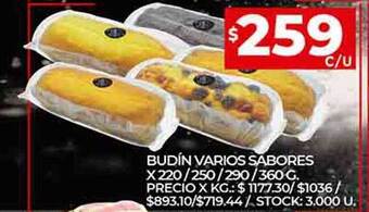 Supermercados DIA Budin varios sabores oferta