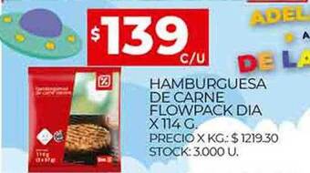 Supermercados DIA Hamburguesa de carne flowpack dia oferta