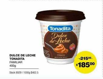 Atomo Conviene Dulce de leche tonadita familiar oferta