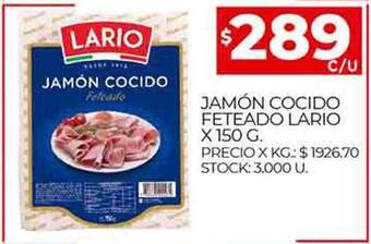 Supermercados DIA Jamon cocido feteado lario oferta