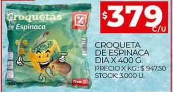 Supermercados DIA Croqueta de espinaca dia oferta