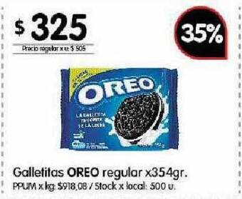 Disco Galletitas oreo regular oferta