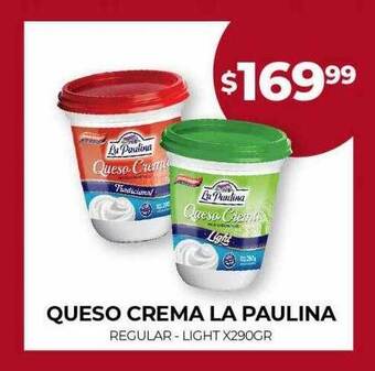 Supermercados Tadicor Queso crema la paulina oferta