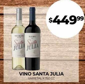 Supermercados Tadicor Vino santa julia oferta
