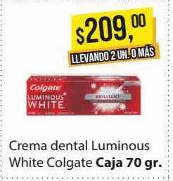 Supermercados Damesco Crema dental luminous white colgate oferta