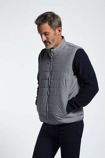 Macowens Chaleco de microfibra gris medio oferta