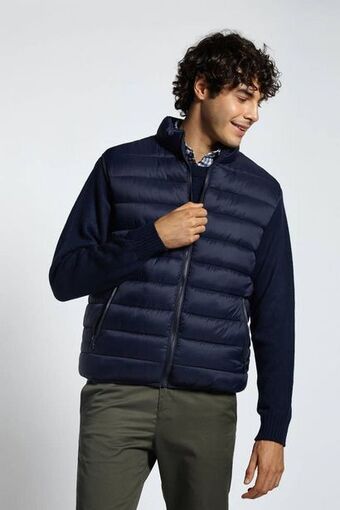 Macowens Chaleco inflado de nylon azul marino oferta