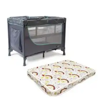 Frávega Practicuna con colchon de 3 alturas + cambiador y mosquitero love 830 turquesa oferta