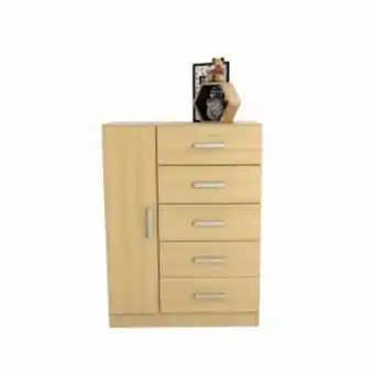 Chifonier 5 cajones 2 puertas tables dali 6053 roble