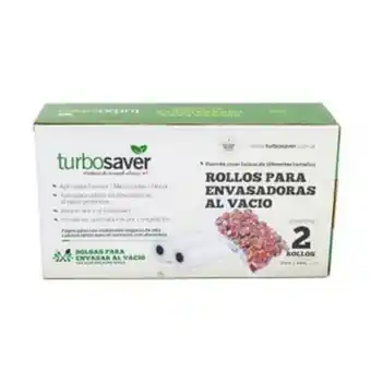 Frávega Rollos gofrados para envasado al vacio turbosaver set 2un de 22cm x 5mts cada uno oferta