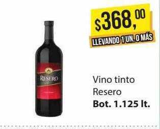 Supermercados Damesco Vino tinto resero oferta