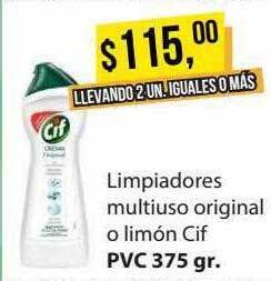 Supermercados Damesco Limpiadores multiuso original o limón cif oferta