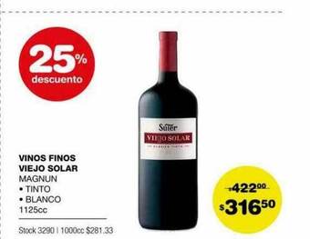 Atomo Conviene Vinos finos viejo solar 25% descuento oferta