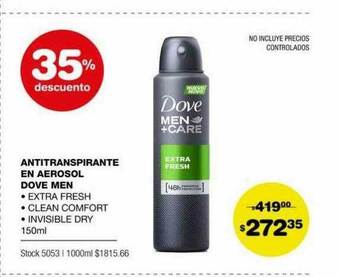 Atomo Conviene Antitranspirante en aerosol dove men 35% descuento oferta