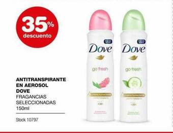 Atomo Conviene Antitranspirante en aerosol dove 35% descuento oferta