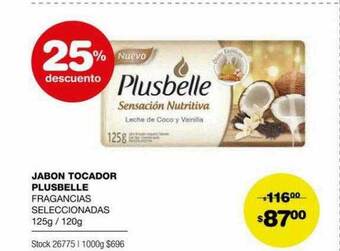 Atomo Conviene Jabon tocador plusbelle 25% descuento oferta