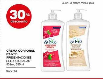 Atomo Conviene Crema corporal st ives 30% descuento oferta