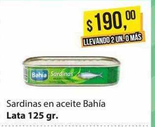 Supermercados Damesco Sardinas en aceite bahía oferta
