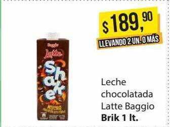 Supermercados Damesco Leche chocolatada latte baggio oferta