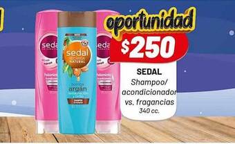 Almacor Sedal shampoo acondicionador vs fragancias oferta