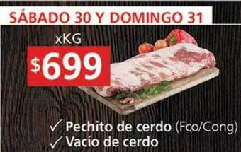 Supermercados Aiello Pechito de cerdo vacío de cerdo oferta