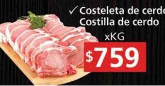 Supermercados Aiello Costeleta de cerdo costilla de cerdo oferta