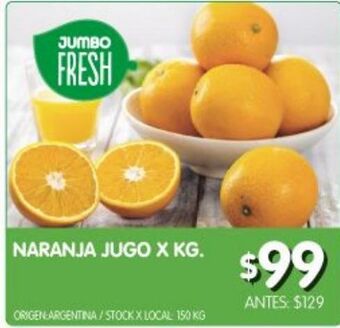 Jumbo Naranjas para jugo x kg oferta