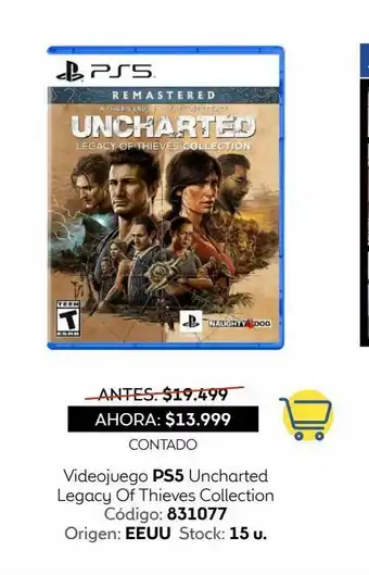 Coppel Videojuego ps5 uncharted legacy of thieves collection oferta