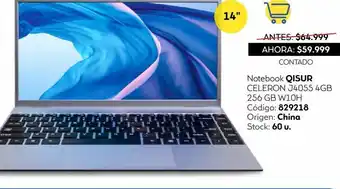 Coppel Notebook qisur 15,6" r3 8gb 256gb w10h oferta