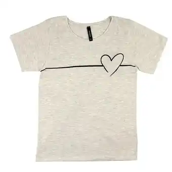 Coto Remera mujer manga corta color crudo heart talle m oferta