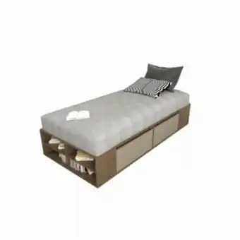 Oscar Barbieri Cama box tables juvenil 6440 4 cajones nogal/gris oferta