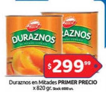 Cordiez Duraznos en mitades primer precio oferta