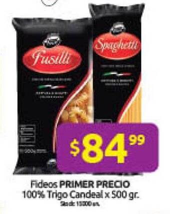 Cordiez Fideos primer precio 100% trigo candeal oferta