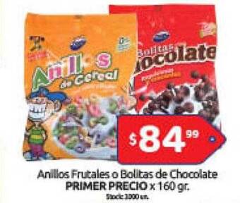 Cordiez Anillos frutales o bolitas de chocolate primer precio oferta