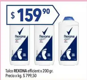 Hergo Talco Rexona Efficient x200 gr oferta