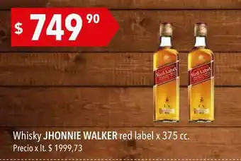 Hergo Whisky Jhonnie Walker Red Label x375 cc oferta