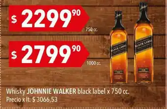 Hergo Whisky Johnnie Walker Black Label x750 cc oferta