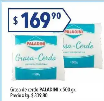 Hergo Grasa De Cerdo Paladini x500 gr oferta