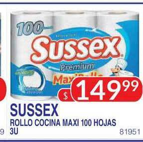Masivos Sussex Rollo Cocina Maxi 100 Hojas 3U oferta