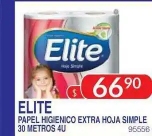 Masivos Elite Papel Higienico Extra Hoja Simple 30 Metros 4U oferta