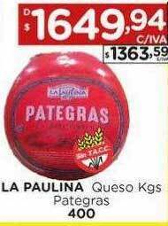 Hipermay La paulina queso kgs pategras oferta