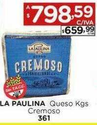 Hipermay La paulina queso kgs cremoso oferta