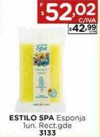 Hipermay Estilo spa esponja rect.gde oferta