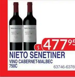 Masivos Nieto Senetiner Vino Cabernet-Malbec 750 c oferta