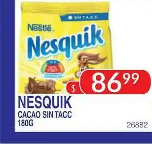 Masivos Nesquik Cacao Sin Tacc 180 g oferta