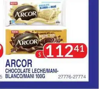 Masivos Arcor Chocolate Leche-Maniblanco-Mani 100 g oferta