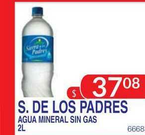 Masivos S. De Los Padres Agua Mineral Sin Gas 2 l oferta